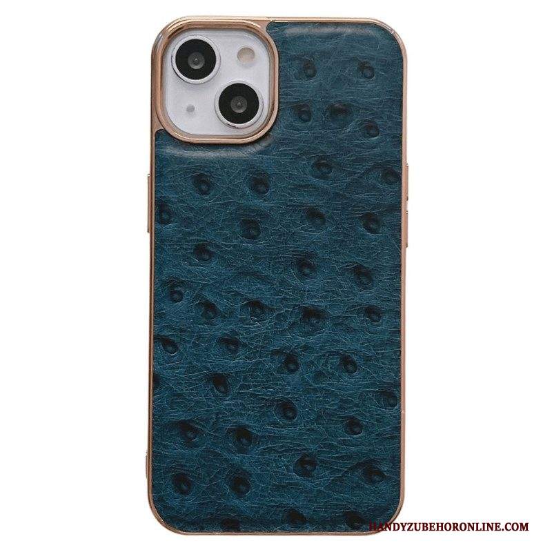 Cover iPhone 14 Vera Pelle Martellata