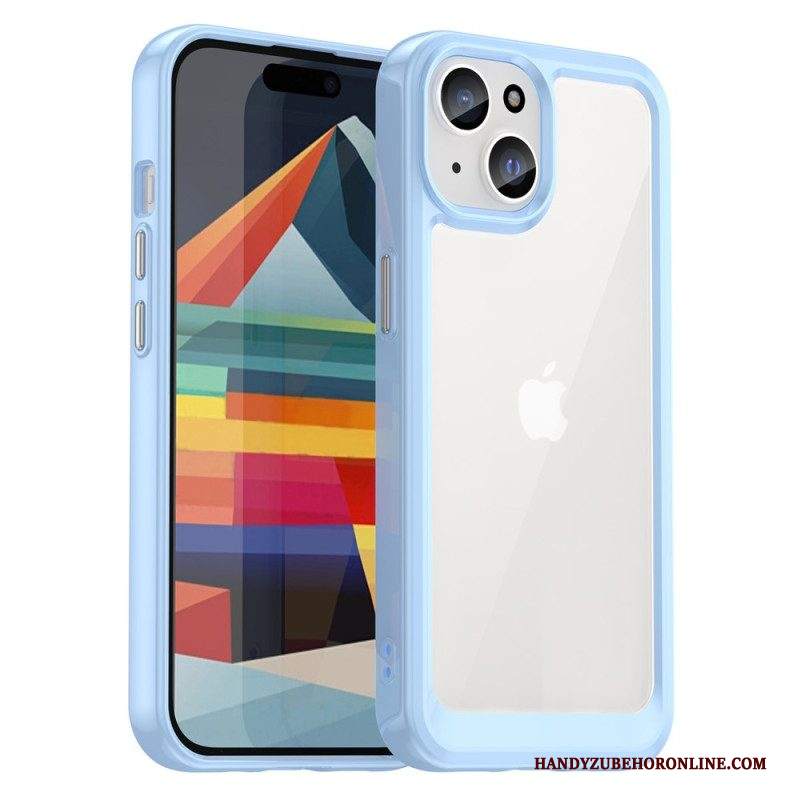 Cover iPhone 15 Bordi In Silicone Trasparente