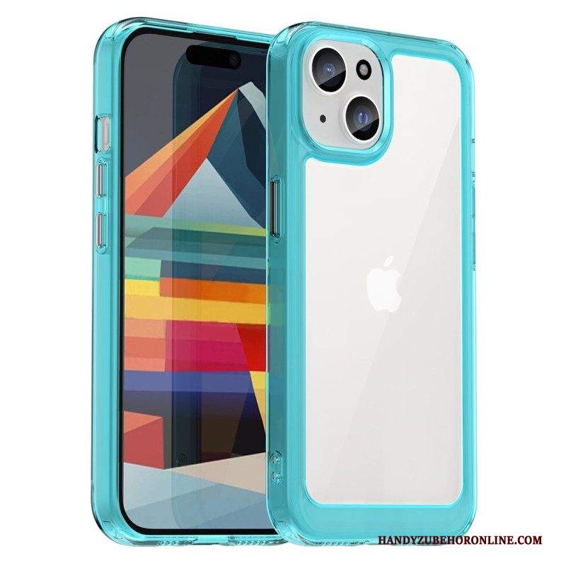 Cover iPhone 15 Bordi In Silicone Trasparente