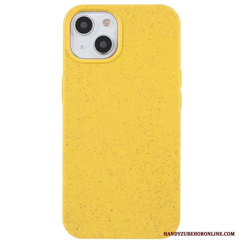 Cover iPhone 15 Plus Design Con Paglia Di Grano