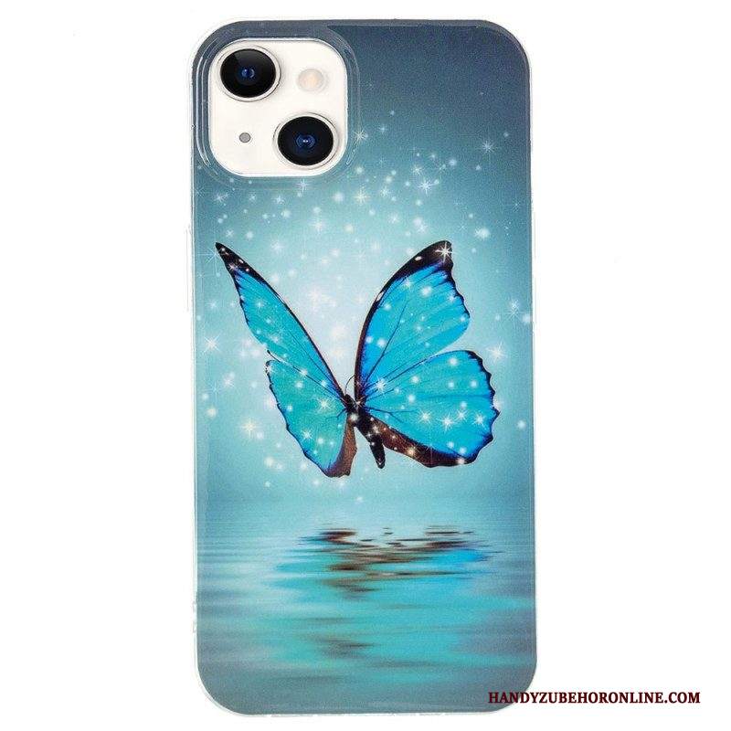 Cover iPhone 15 Plus Farfalle Fluorescenti