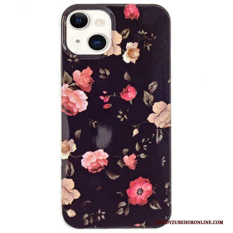 Cover iPhone 15 Plus Fiori Fluorescenti