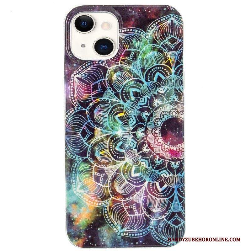 Cover iPhone 15 Plus Mandala Fluorescente