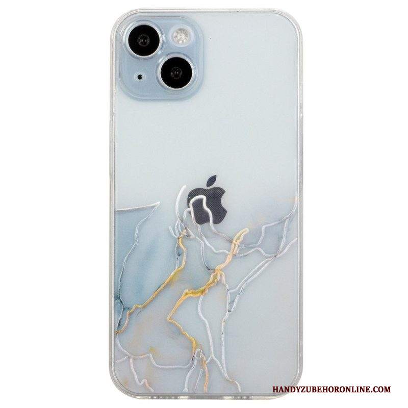 Cover iPhone 15 Plus Marmo Flessibile