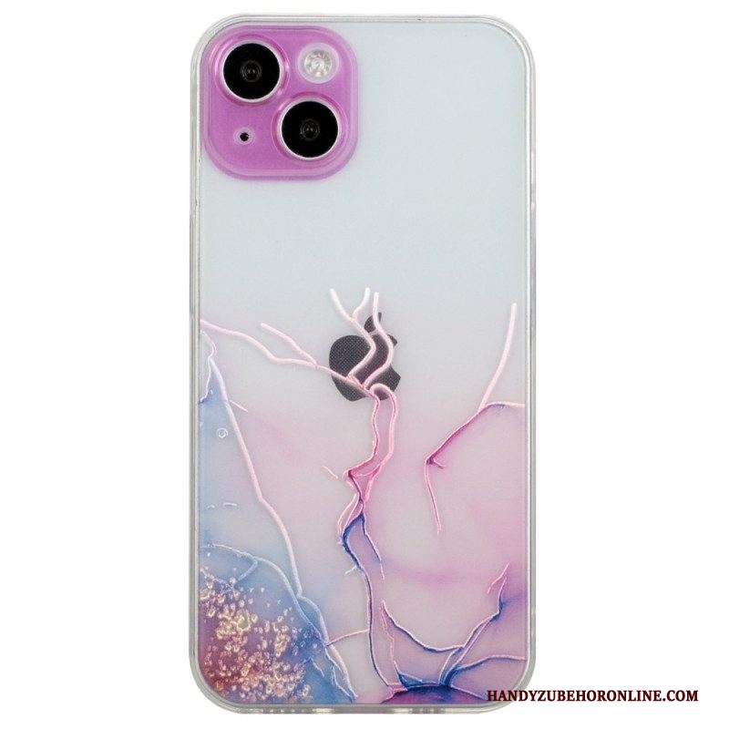 Cover iPhone 15 Plus Marmo Flessibile