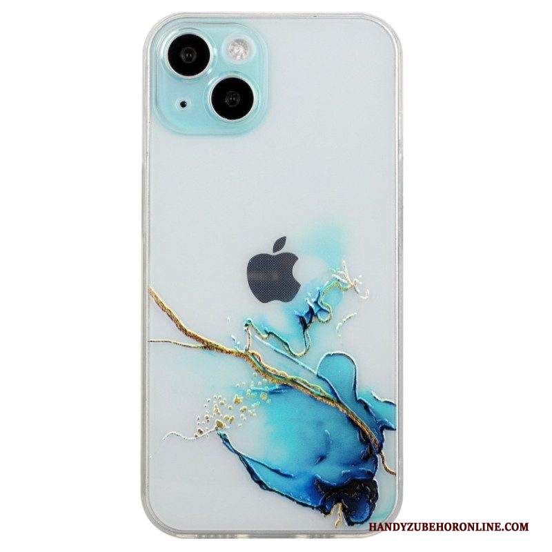 Cover iPhone 15 Plus Marmo Flessibile