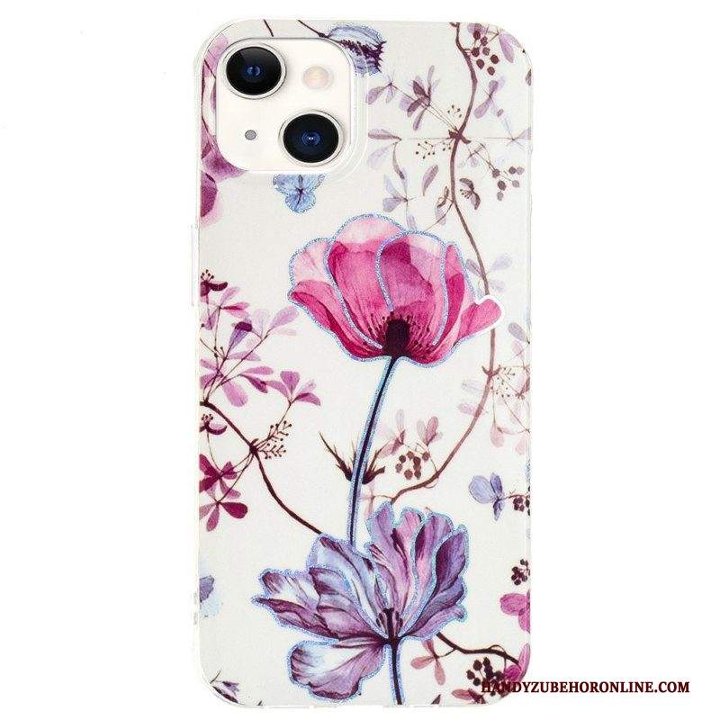 Cover iPhone 15 Plus Marmo Floreale