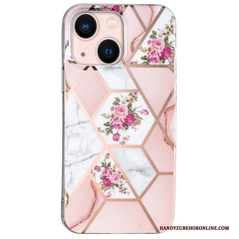 Cover iPhone 15 Plus Marmo Floreale