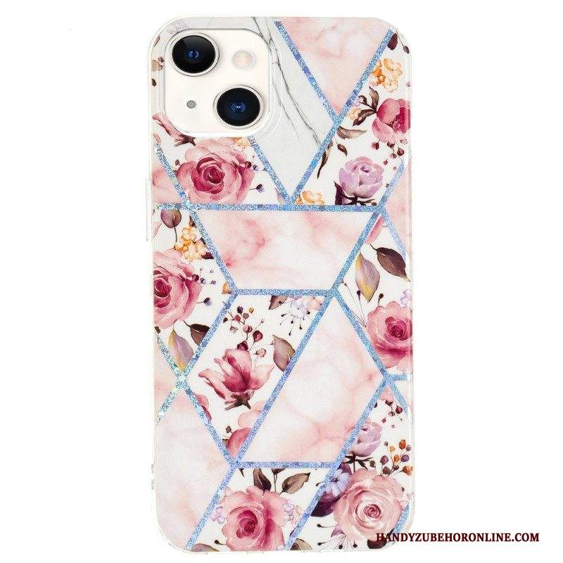 Cover iPhone 15 Plus Marmo Floreale