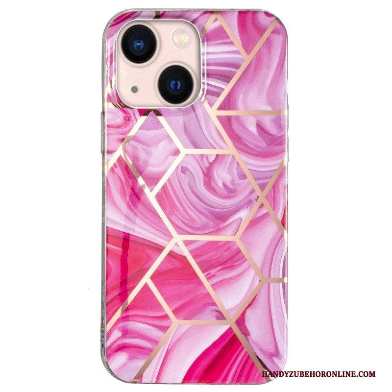 Cover iPhone 15 Plus Marmo Geometrico Appariscente