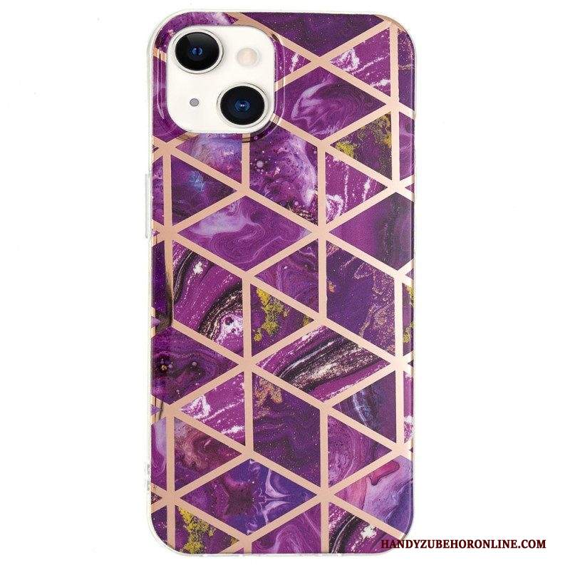 Cover iPhone 15 Plus Marmo Geometrico Appariscente