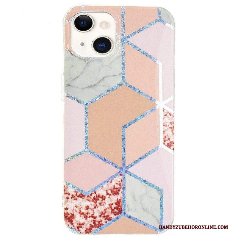 Cover iPhone 15 Plus Marmo Geometrico Appariscente