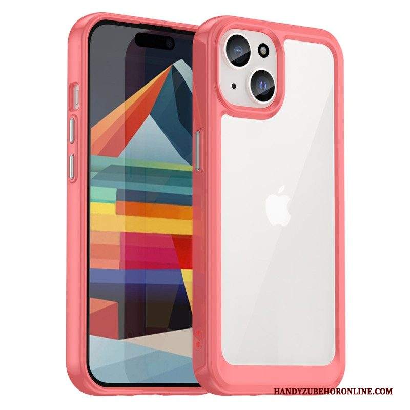 Cover iPhone 15 Plus Retro In Acrilico E Bordi In Silicone