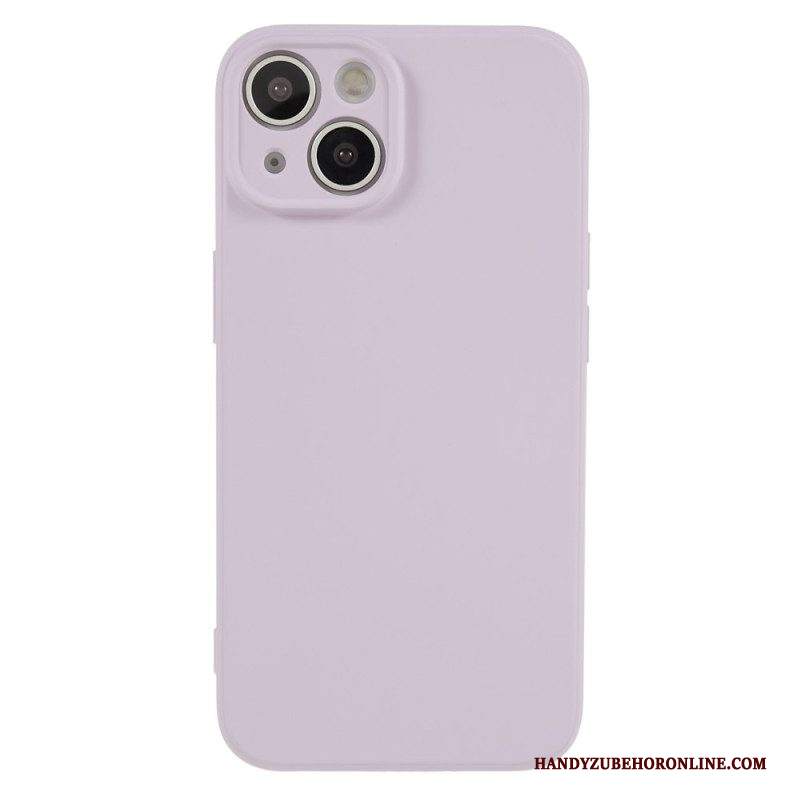 Cover iPhone 15 Plus Silicone Pastello E Microfibra