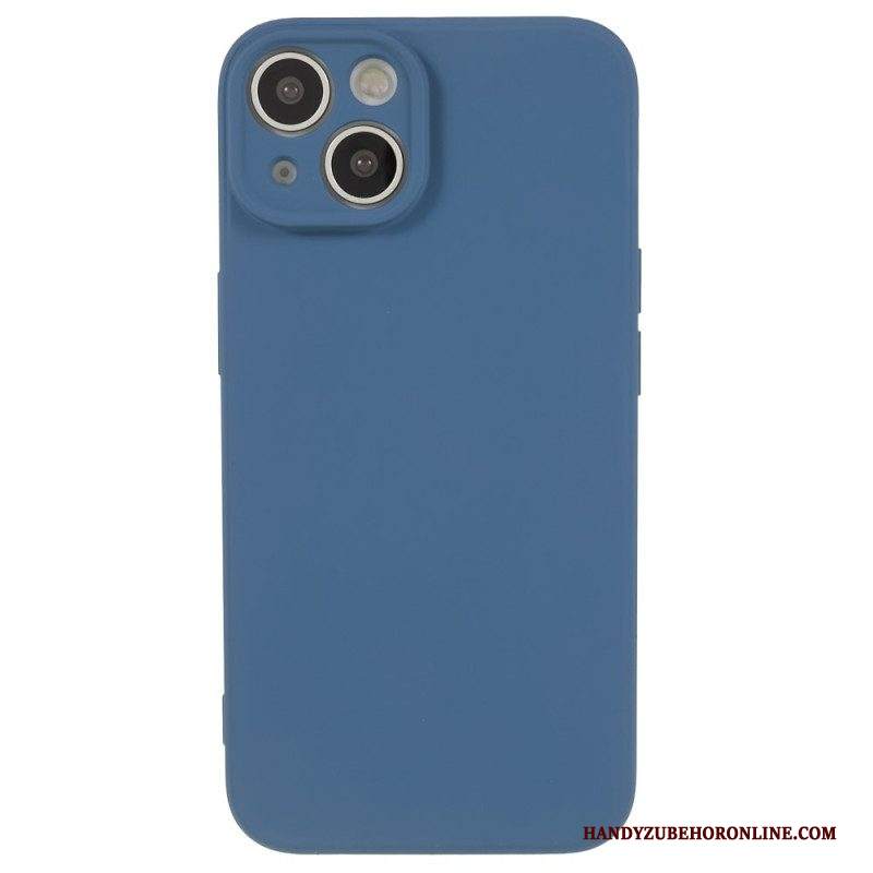 Cover iPhone 15 Plus Silicone Pastello E Microfibra