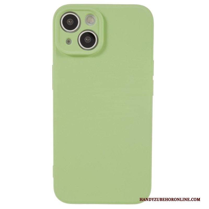 Cover iPhone 15 Plus Silicone Pastello E Microfibra