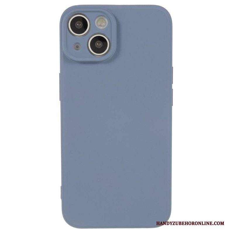 Cover iPhone 15 Plus Silicone Pastello E Microfibra