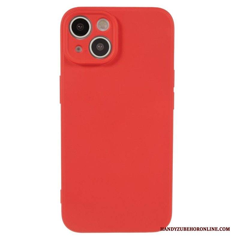 Cover iPhone 15 Plus Silicone Pastello E Microfibra