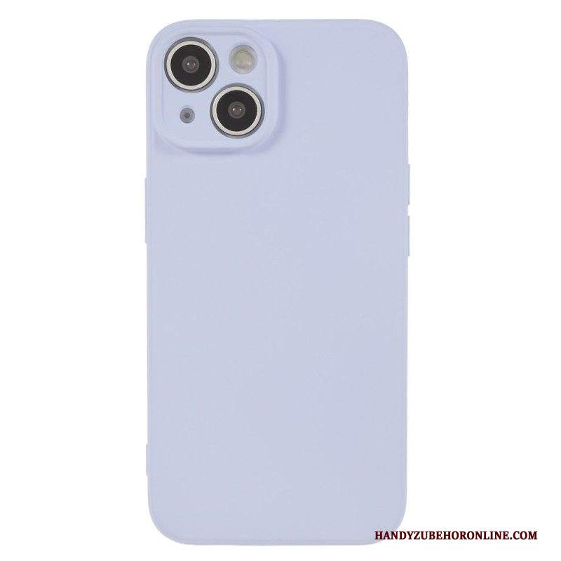 Cover iPhone 15 Plus Silicone Pastello E Microfibra