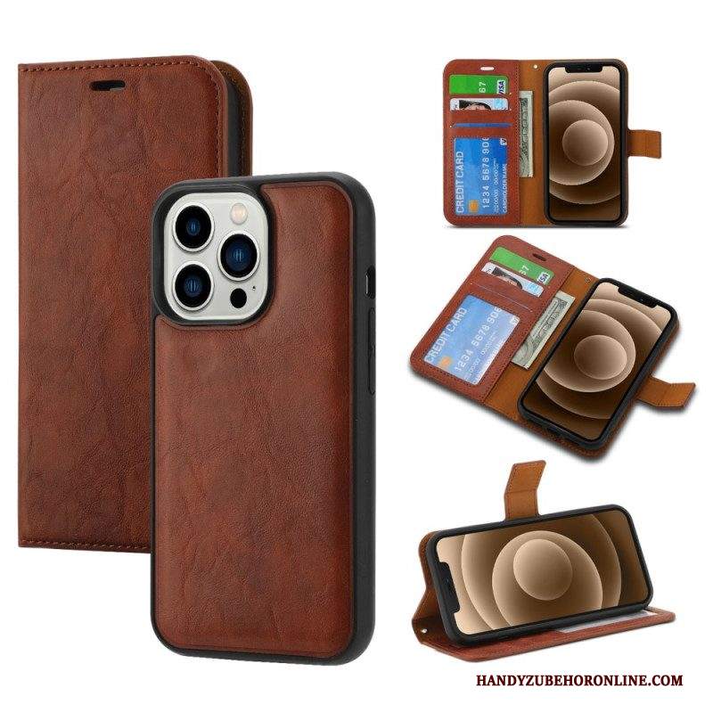 Cover iPhone 15 Plus Stile Vintage Con Scocca Staccabile