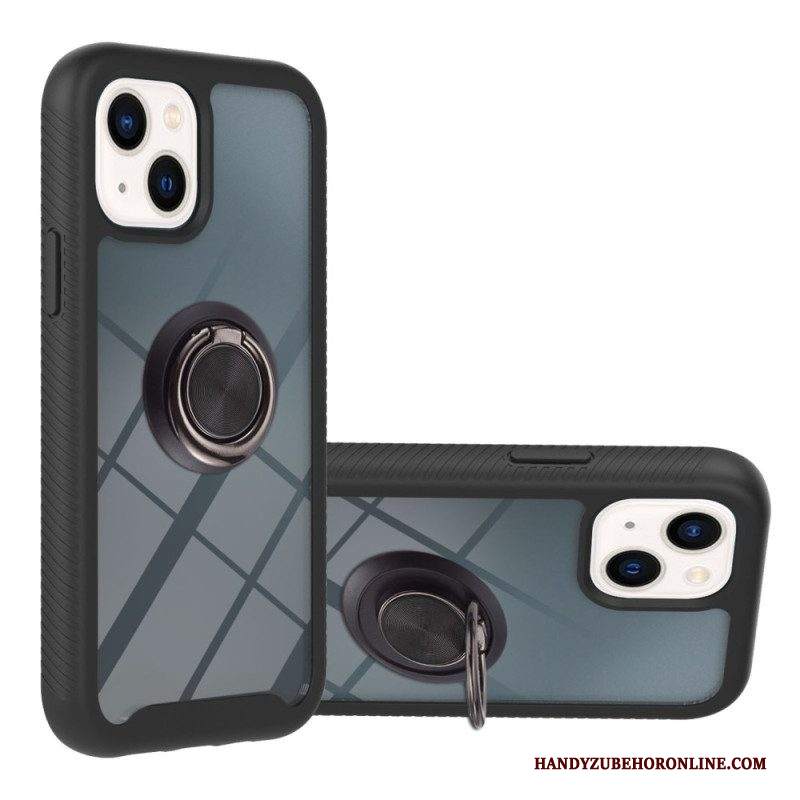 Cover iPhone 15 Plus Trasparente Con Anello Di Supporto