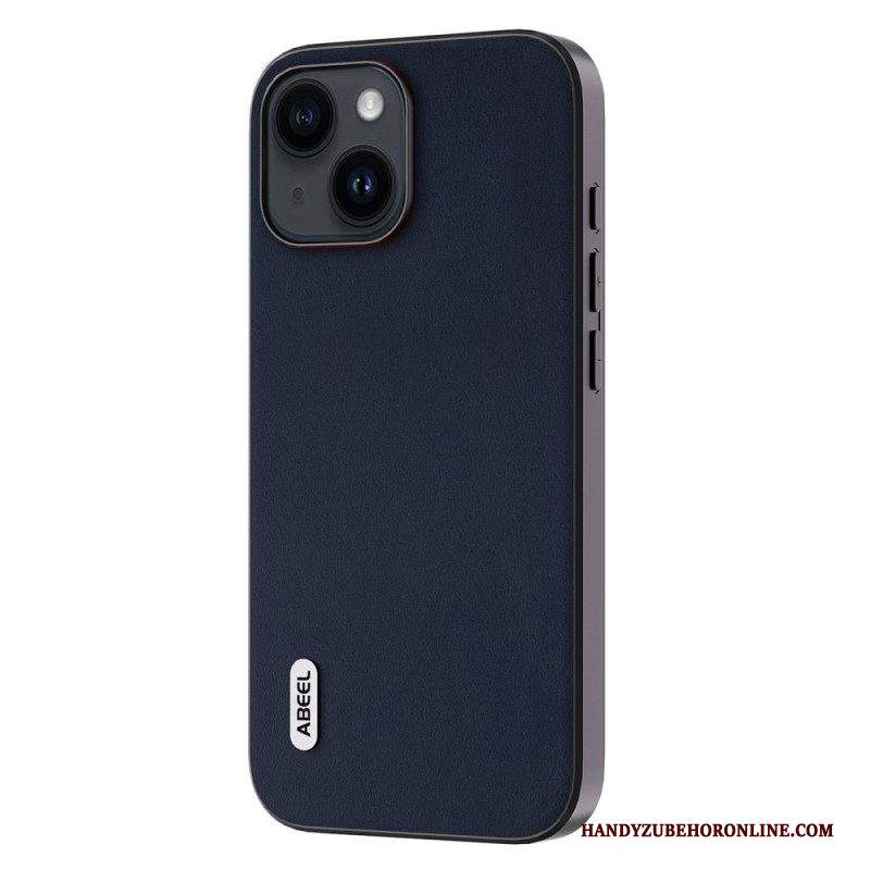 Cover iPhone 15 Plus Vera Pelle Nappa Abeel