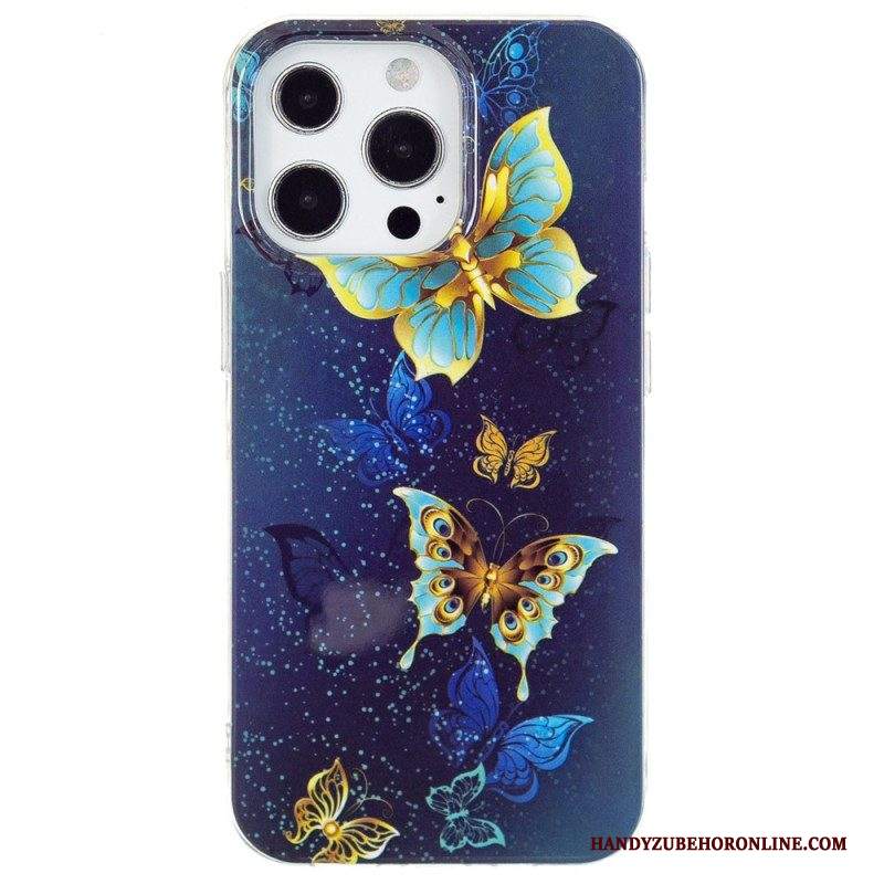 Cover iPhone 15 Pro Farfalle Fluorescenti