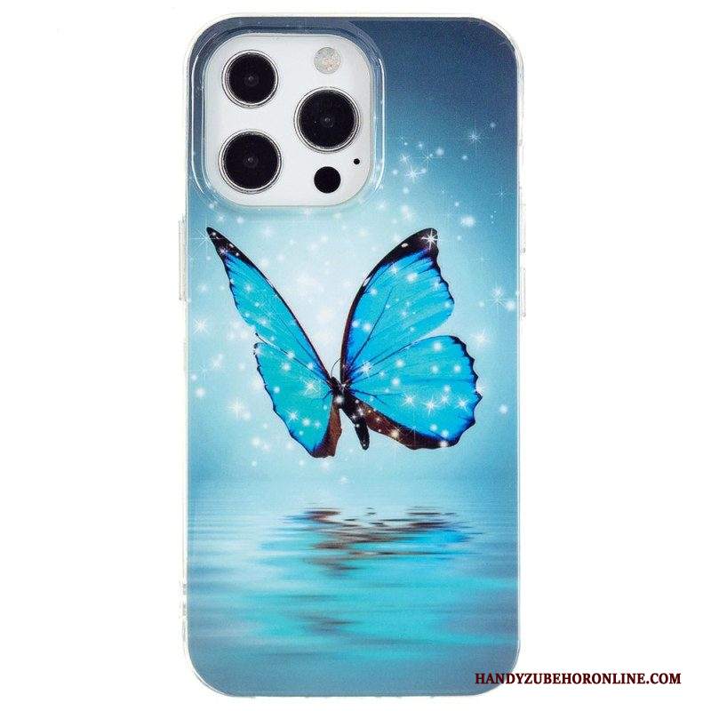 Cover iPhone 15 Pro Farfalle Fluorescenti