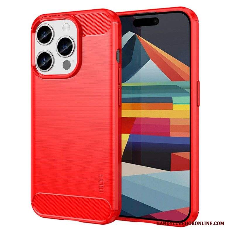 Cover iPhone 15 Pro Fibra Di Carbonio Spazzolata Mofi