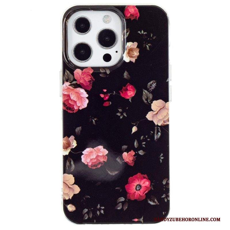 Cover iPhone 15 Pro Fiori Fluorescenti