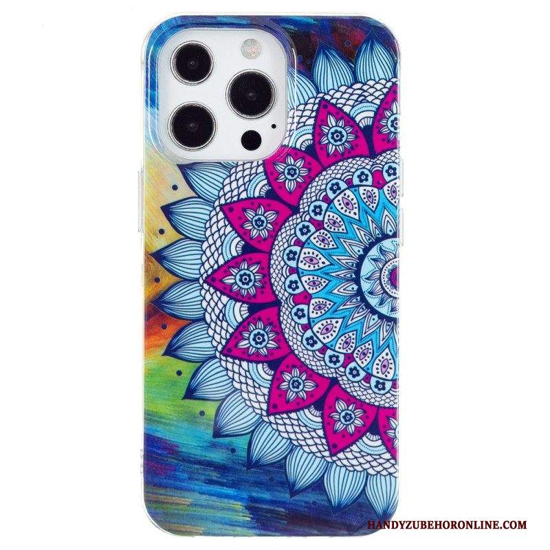 Cover iPhone 15 Pro Mandala Fluorescente