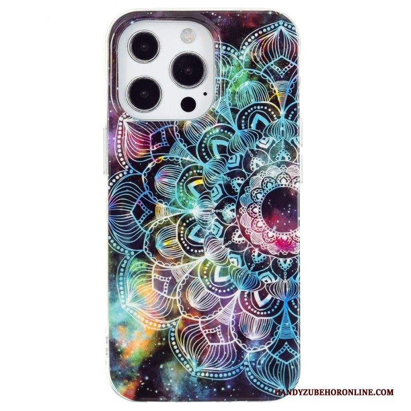 Cover iPhone 15 Pro Mandala Fluorescente