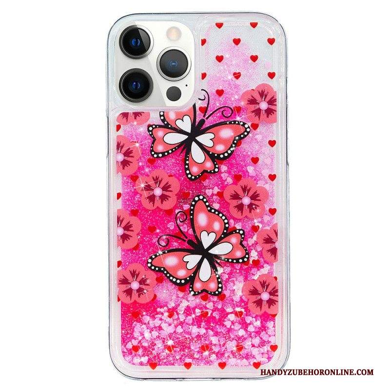 Cover iPhone 15 Pro Max Farfalle Glitterate