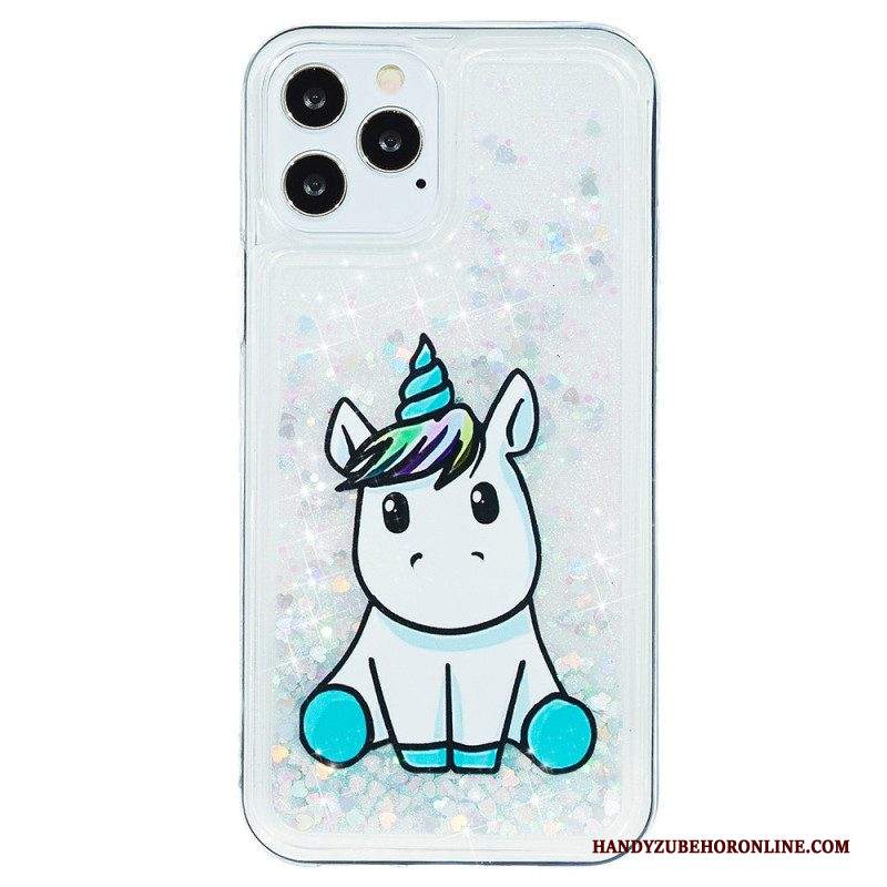 Cover iPhone 15 Pro Max Unicorno Glitterato