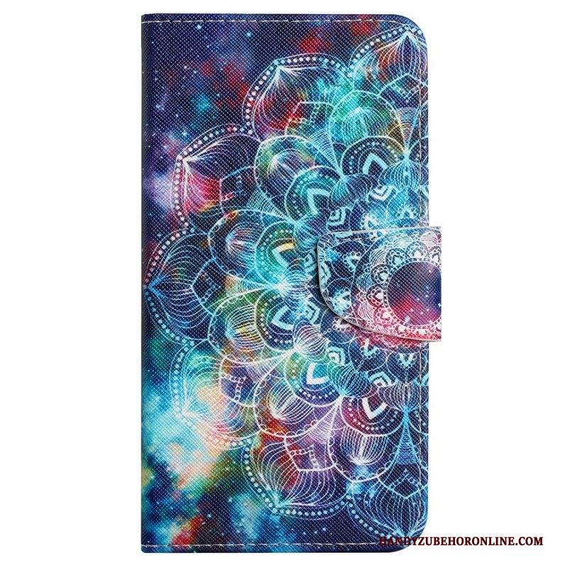 Custodia A Portafoglio Samsung Galaxy A13 Mandala Con Spalline Vistose