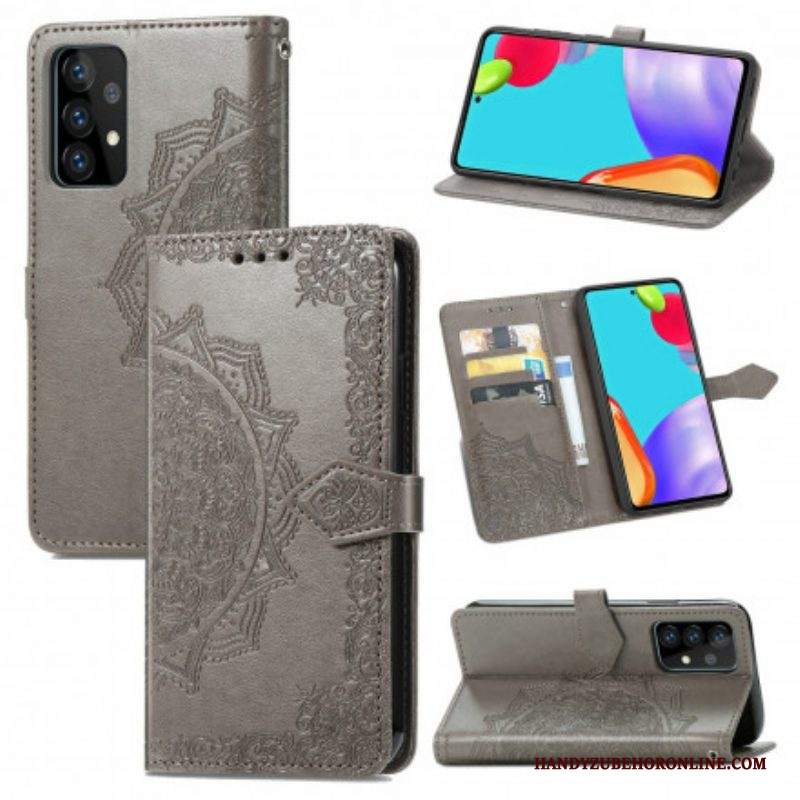 Custodia A Portafoglio Samsung Galaxy A52 4G / A52 5G / A52s 5G Mandala Medioevo