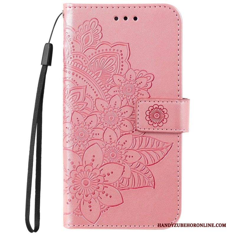 Custodia A Portafoglio Samsung Galaxy A53 5G Fiore Mandala