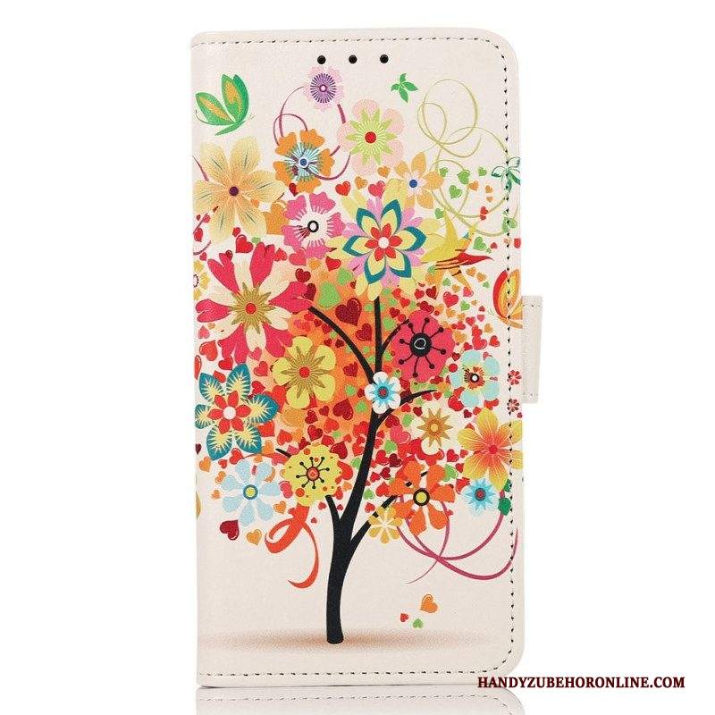 Custodia A Portafoglio Samsung Galaxy M53 5G Albero In Fiore