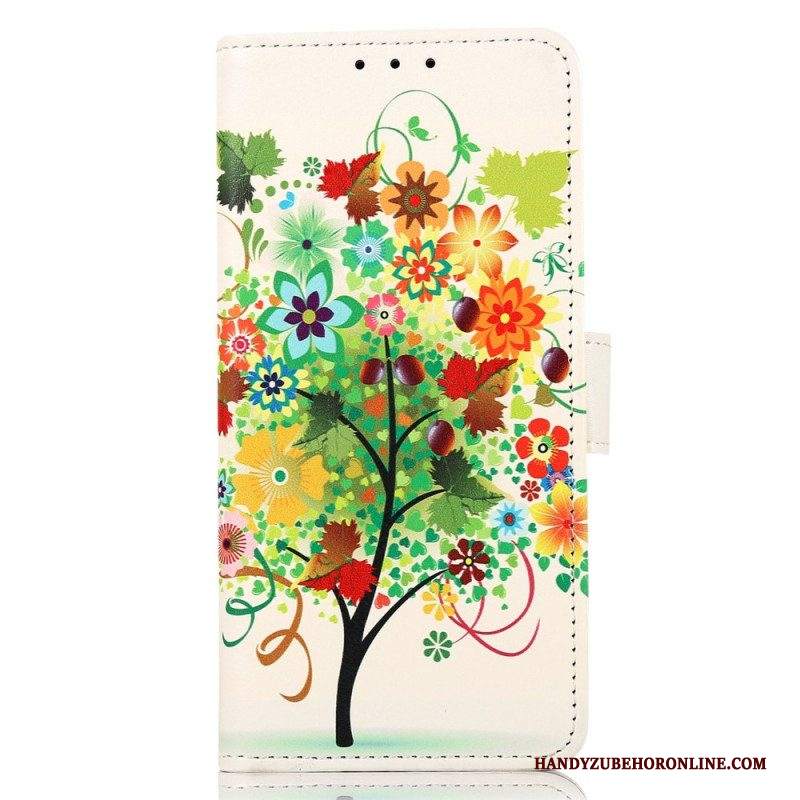 Custodia A Portafoglio Samsung Galaxy M53 5G Albero In Fiore