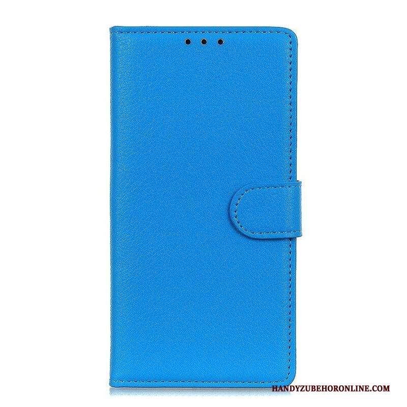 Custodia A Portafoglio Samsung Galaxy S21 5G Ecopelle Tradizionale Litchi