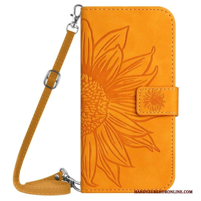 Custodia A Portafoglio Samsung Galaxy S23 5G Tracolla Girasole