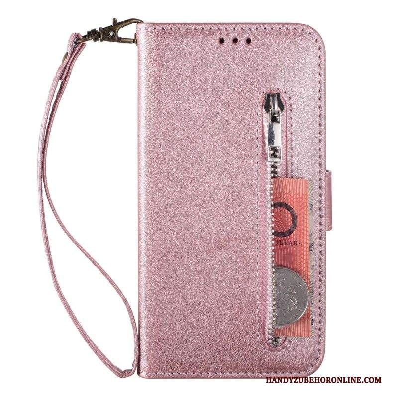 Custodia A Portafoglio Samsung Galaxy Z Fold 4 Glamour Con Il Cinturino