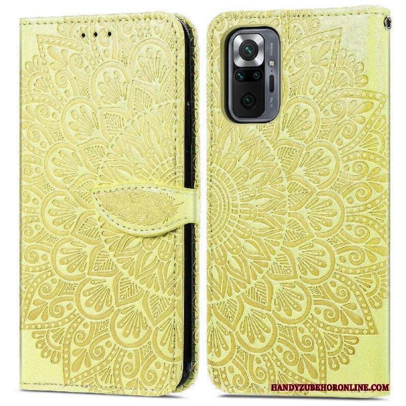 Custodia A Portafoglio Xiaomi Redmi Note 10 Pro Foglie Tribali