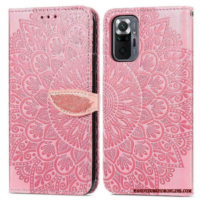 Custodia A Portafoglio Xiaomi Redmi Note 10 Pro Foglie Tribali