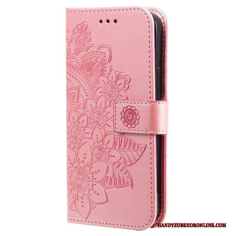 Custodia A Portafoglio Xiaomi Redmi Note 12 Pro Cinghia Fiore Mandala