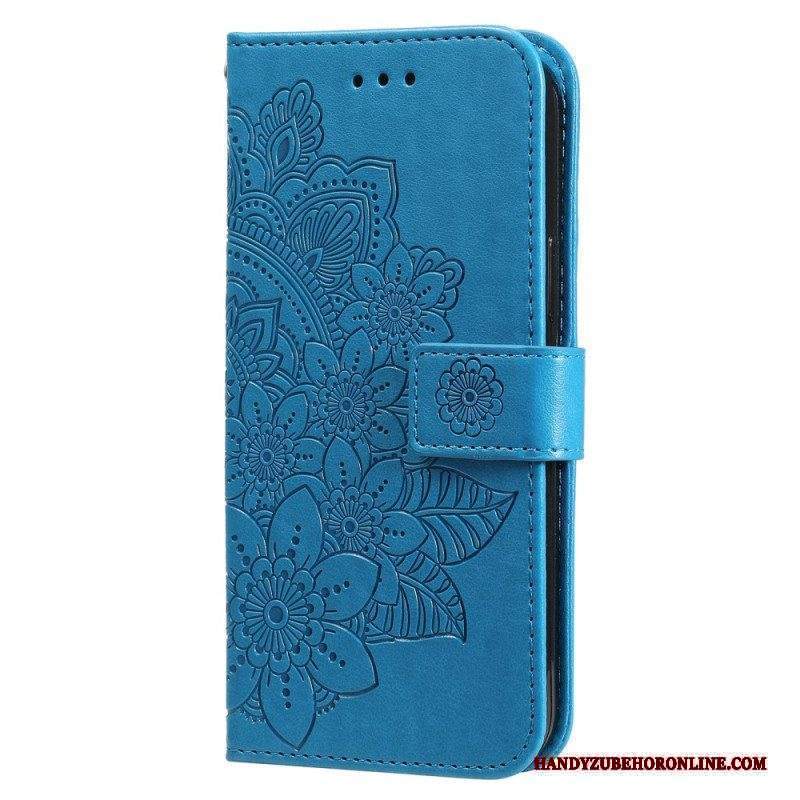 Custodia A Portafoglio Xiaomi Redmi Note 12 Pro Cinghia Fiore Mandala