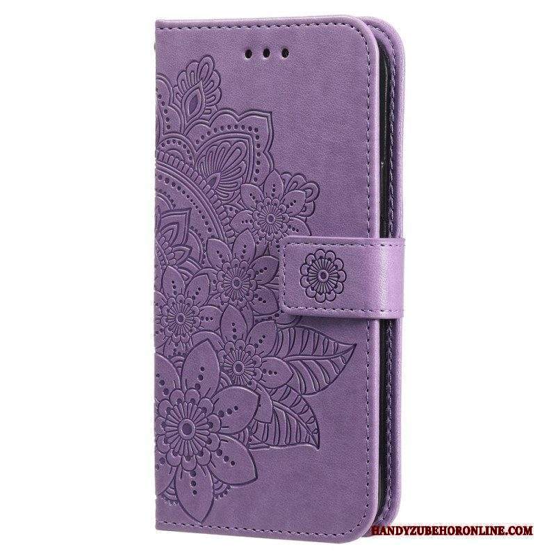 Custodia A Portafoglio Xiaomi Redmi Note 12 Pro Cinghia Fiore Mandala