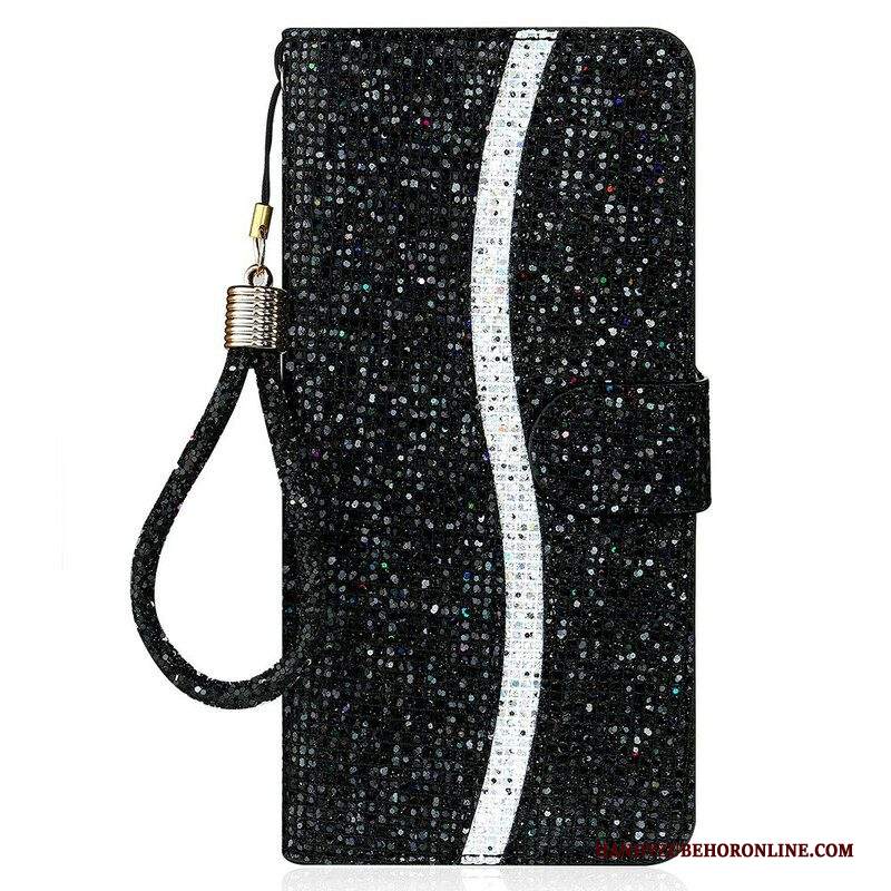 Custodia A Portafoglio iPhone 13 Pro Max Design A S Con Paillettes