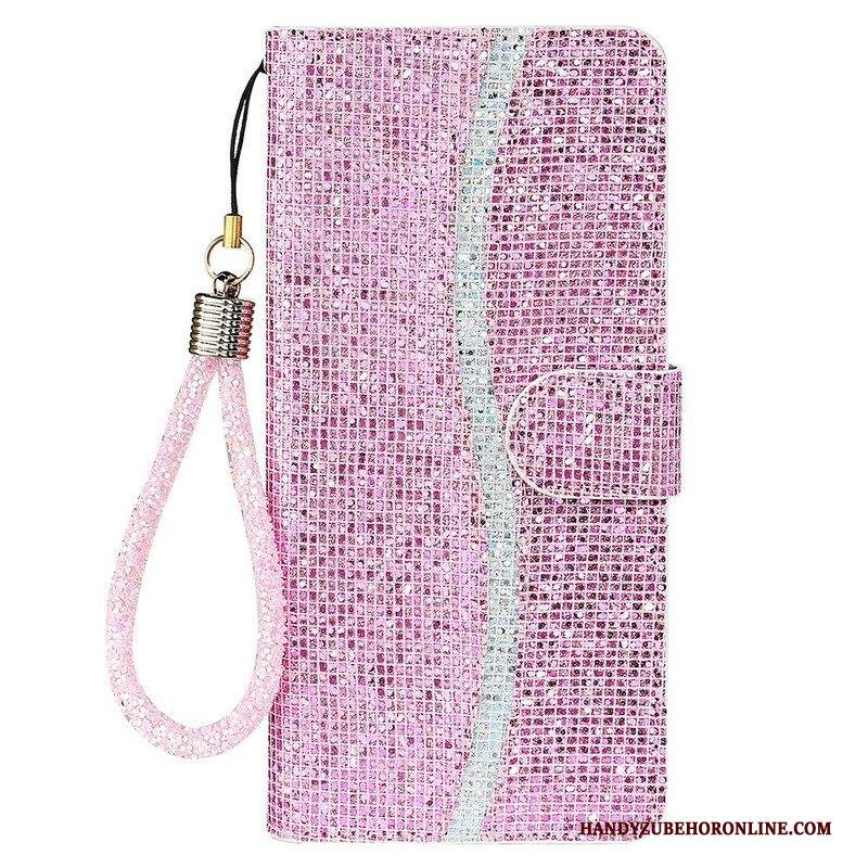 Custodia A Portafoglio iPhone 13 Pro Max Design A S Con Paillettes