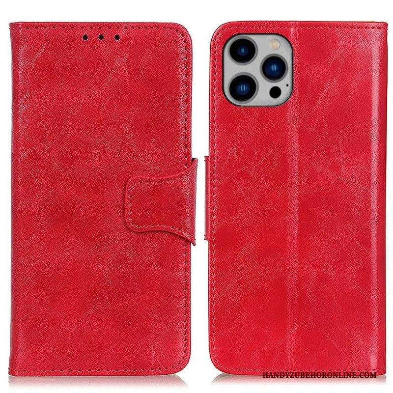 Custodia A Portafoglio iPhone 14 Plus Chiusura Magnetica Reversibile